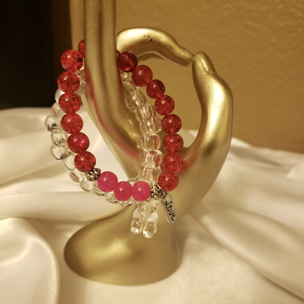 Set of 2 Bracelets for Kids with Charms